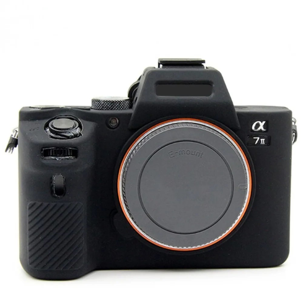 A7M2 Black Силиконовая кожа брони чехол корпус протектор для sony A6300/A6400 A7R III/A7M3 A7RM3/A9 ILCE-9/A7R IV A7RM4/A7 II A7M2 - Цвет: A7M2 Black