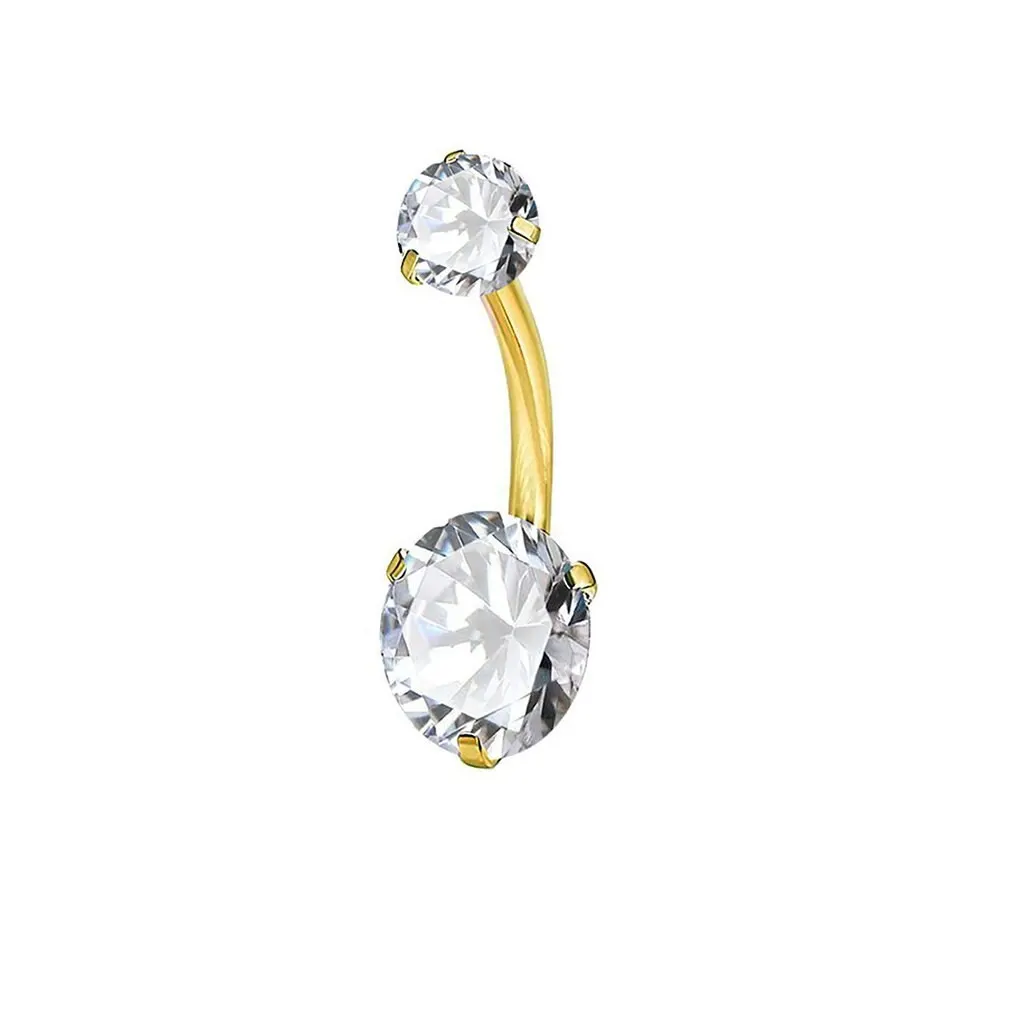 

1PCS Little Devil Zircon Heart Shape Navel Rings Piercing Jewelry Navel Belly Button Ring Nombril For Sexy Women Body Piercings