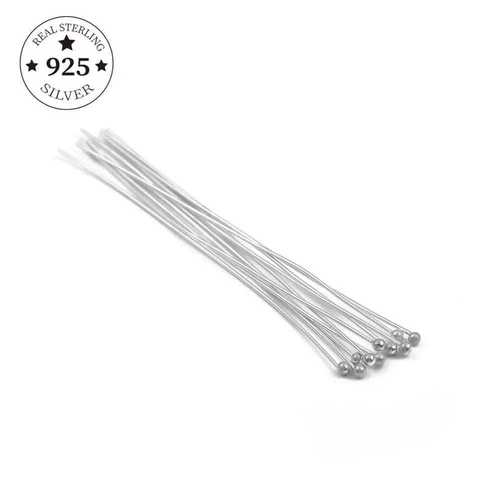 925 Sterling Silver Findings Head Ball Pins 15 20 25 30 35mm Needles For Diy Jewelry Making Accessories | Украшения и аксессуары