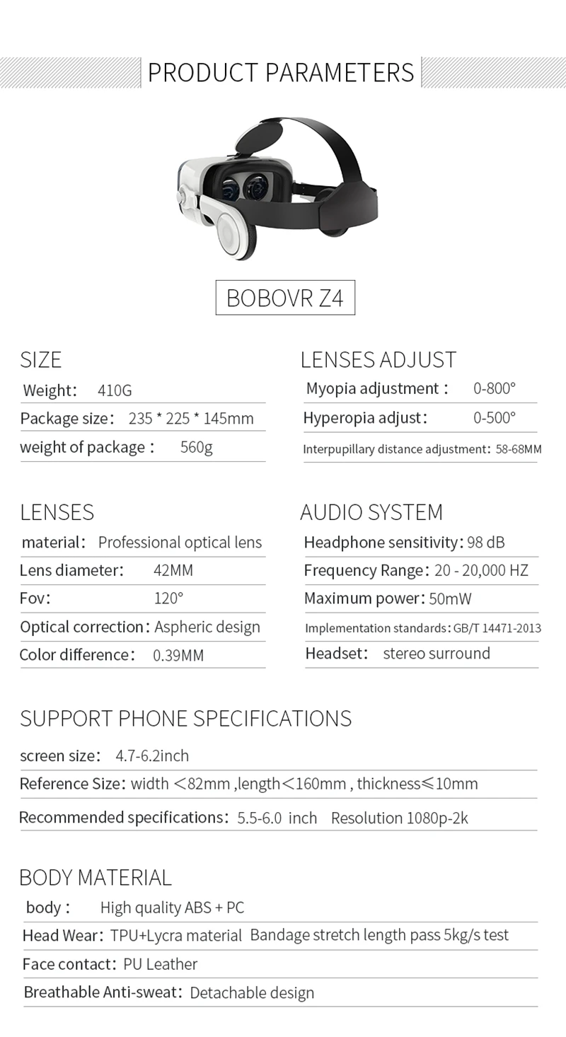 Горячая Распродажа Bobovr Z4 кожаный 3d картонный шлем виртуальной реальности Гарнитура для очков виртуальной реальности стерео Bobo Vr для 4-6 'мобильного телефона