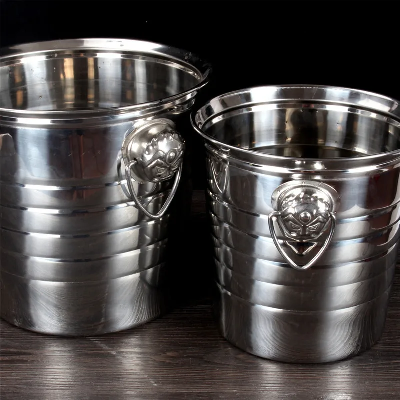 3л 5л 7л нержавеющая сталь барное ведро для льда две ручки шампанского вина коса