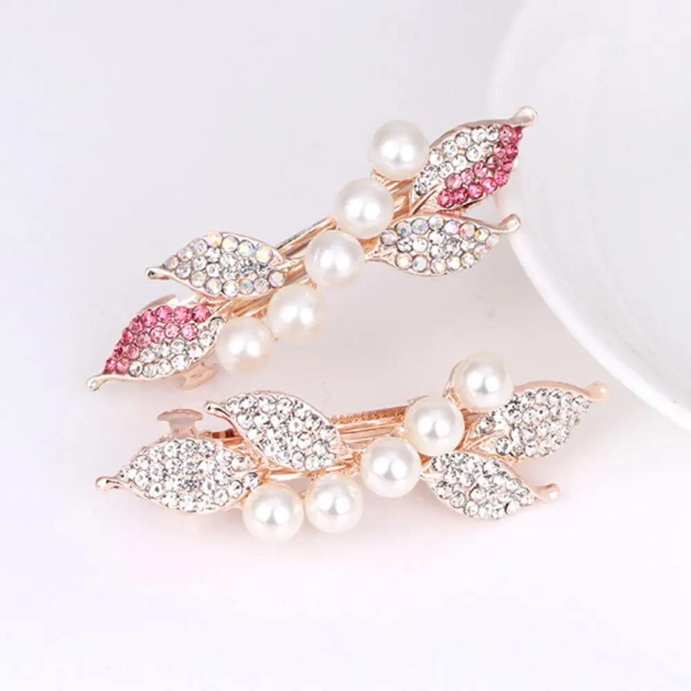 

1pcs Chic Fashion Girls Women Fashion Hairpin Hair Accessories Pearl Rhinestone Crystal Hair Clip New 2019