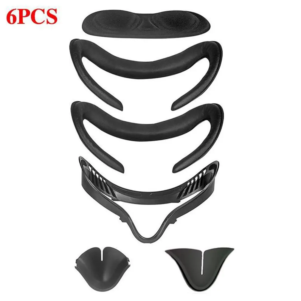 

6pcs/set PU Leather Eye Mask Cover Light Blocking Eye Cover Pad For Oculus Quest 2 Virtual Reality Glasses Protective Mat Cover
