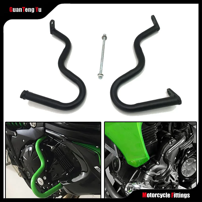 For KAWASAKI ER-6N ER6N Motorcycle Refit Engine Guard Crash Bar Protector Bumper Black Ninja Green 2012 2013 2014 2015 brand New