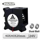 2 шт. Gdstime DC 24 в 40x40x20 мм 40 мм бесщеточный Двойной фотоэлектрический вентилятор 4020B 4 см мини 3D-принтер вытяжной Турбовентилятор охлаждающий вентилятор