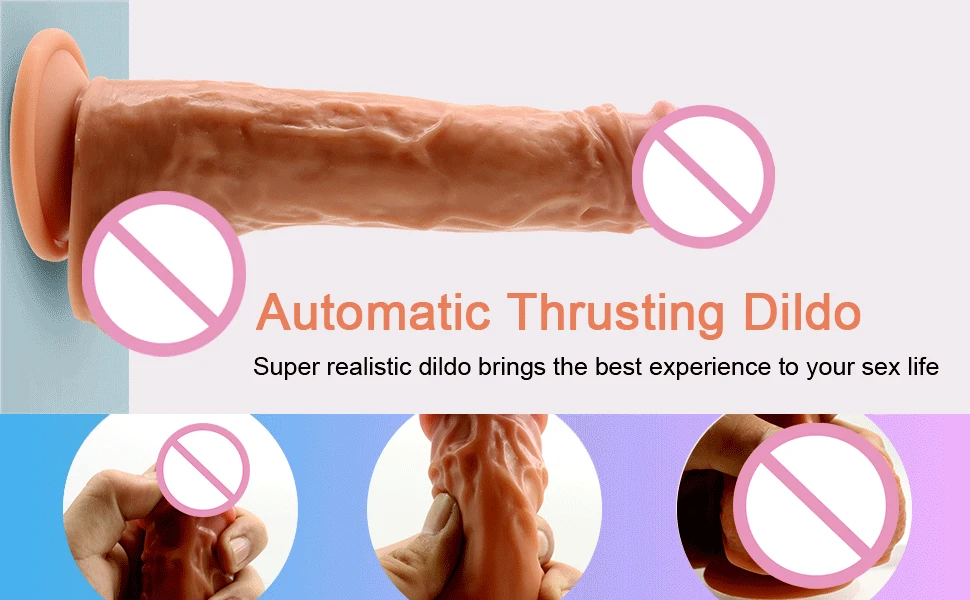 Электрический Телескопический фаллоимитатор вибратор в виде большого пениса