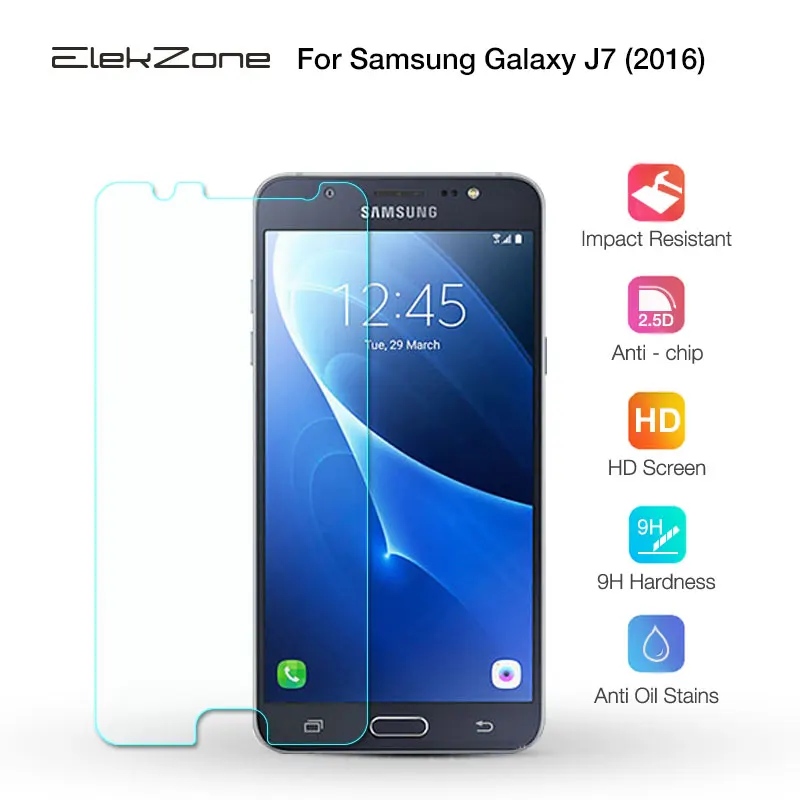 Защитная пленка для экрана samsung Galaxy J7 2016 3 шт закаленное стекло HD 2.5D стеклянная |