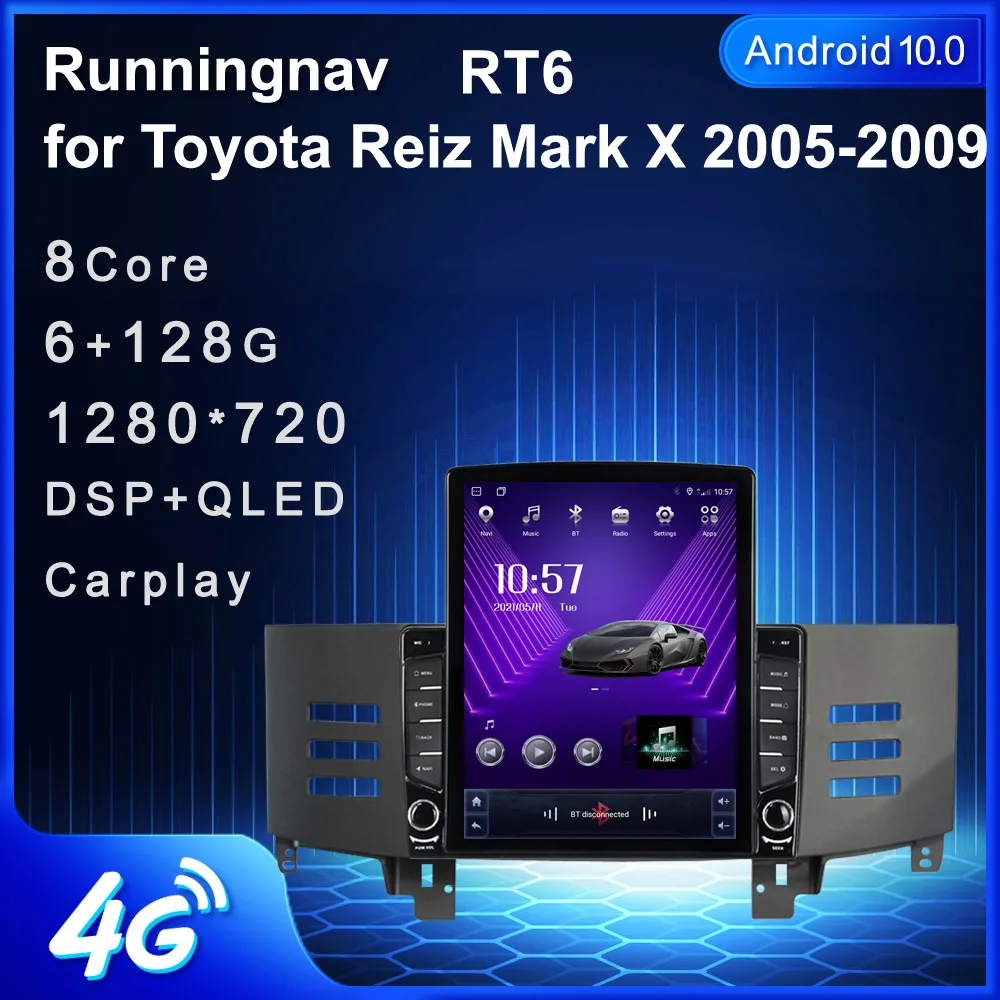 

9.7" Android 10.1 For TOYOTA Reiz Mark X 2005-2009 Tesla Type Car Radio Multimedia Video Player Navigation GPS