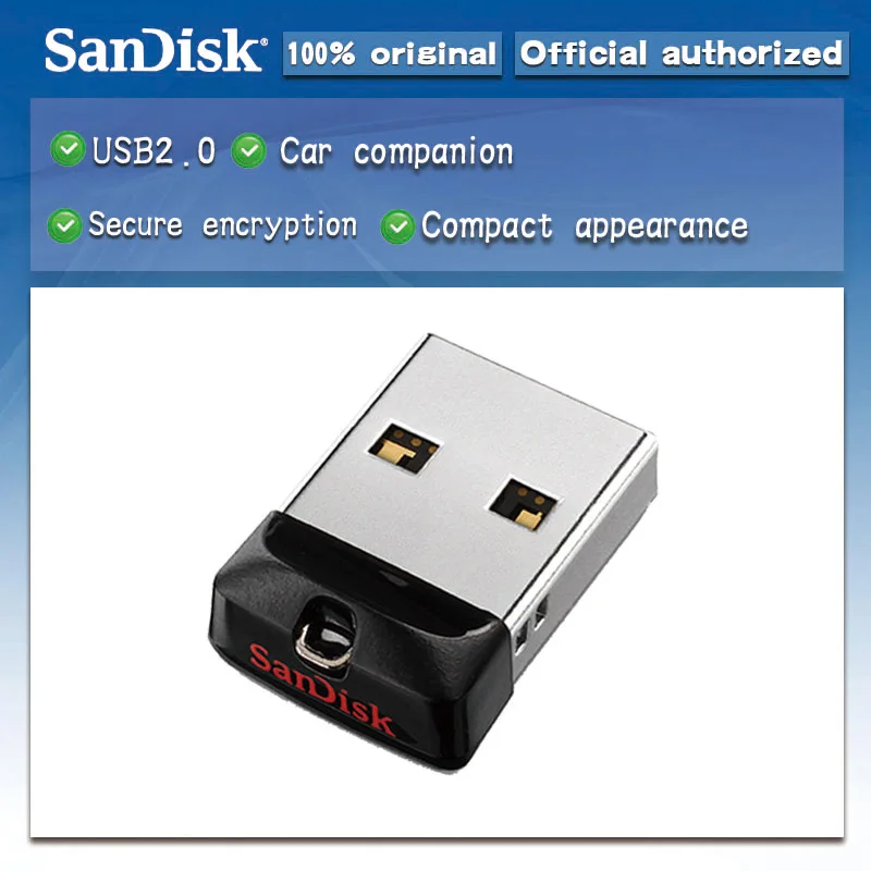 Оригинальный USB флеш накопитель SanDisk 64 ГБ 32 16 8 накопители 2 0 флешки CZ33 CRUZER FIT