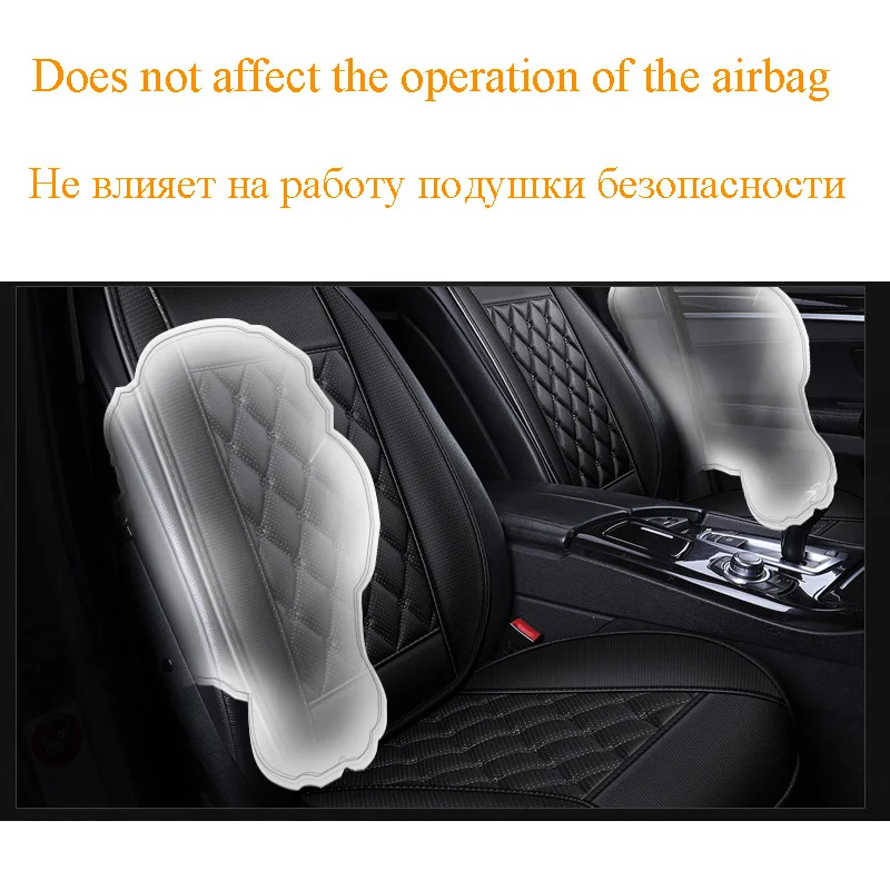 

Leather Car Seat Cover Auto Seat Protector Cushion Mat Waterproof Breathable Car Front Cover With Backrest Universal Size