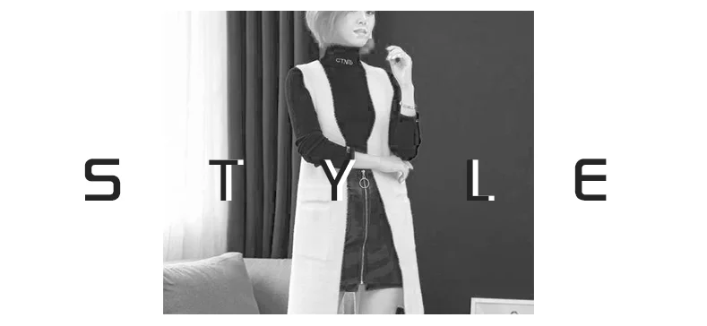 

Women Spring Autumn Mink Cashmere Vest Female Solid Loose Knitted Vests Ladies Sleeveless Casual Pockets Sweater Wasitcoat Z147