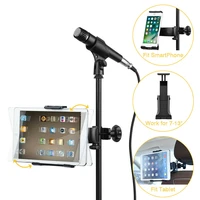 microphone stand cell phone holder microphone mount small stand 360%c2%b0 car back seat telephone phone holder mic stand bracket