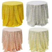 round 6080cm sequin tablecloth glitter table cloth wedding banquet christmas birthday party decoration home gold tea tablecloth