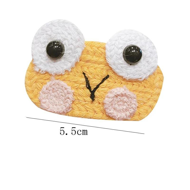 

2021 Super Cute Little Frog Hairpin Bb Clip Knitted Wool Bangs Clip Girls Cartoon Side Clip Elastic Hair Clip Hair Accessories