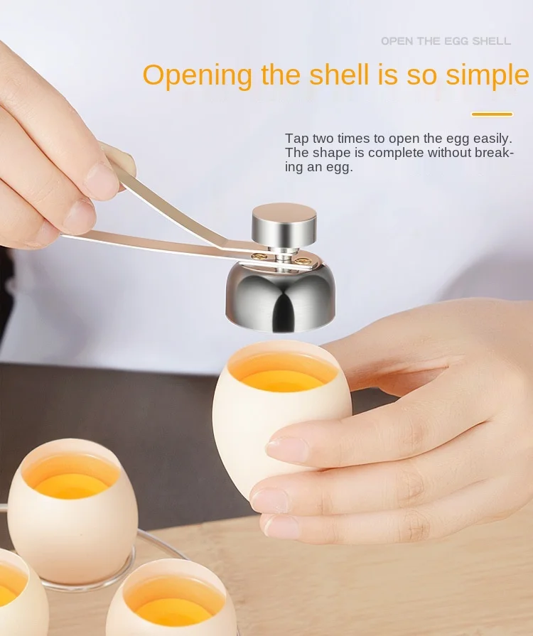 

Multifunction Metal Egg Scissors Egg Topper Cutter Shell Opener Stainless Steel Boiled Raw Egg Open Creative Kitchen Tools Set