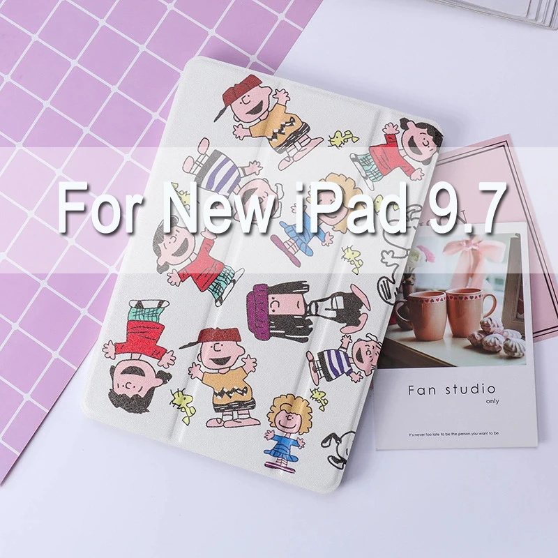 For New iPad 9.7 Мягкий чехол на заднюю панель с рисунком Арахис для iPad Air 1/2 iPad 9,7 чехол-подставка для iPad 234 Pro10.5 mini 12345 Автоматическое включение/выключение - Цвет: For New iPad 9.7