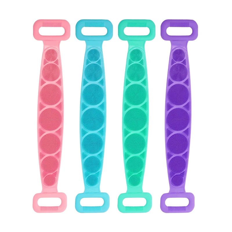 Силиконовый скребок для спины мягкая люфа банное полотенце банный ремень