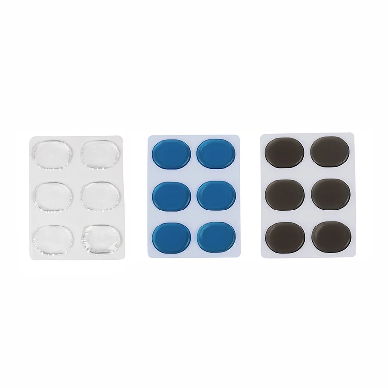 

6pcs/set Snare Drum Mute Pad Drum Damper Gel Pads Snare Tom Drum Muffler Mute Transparent Percussion Instrument Accessories