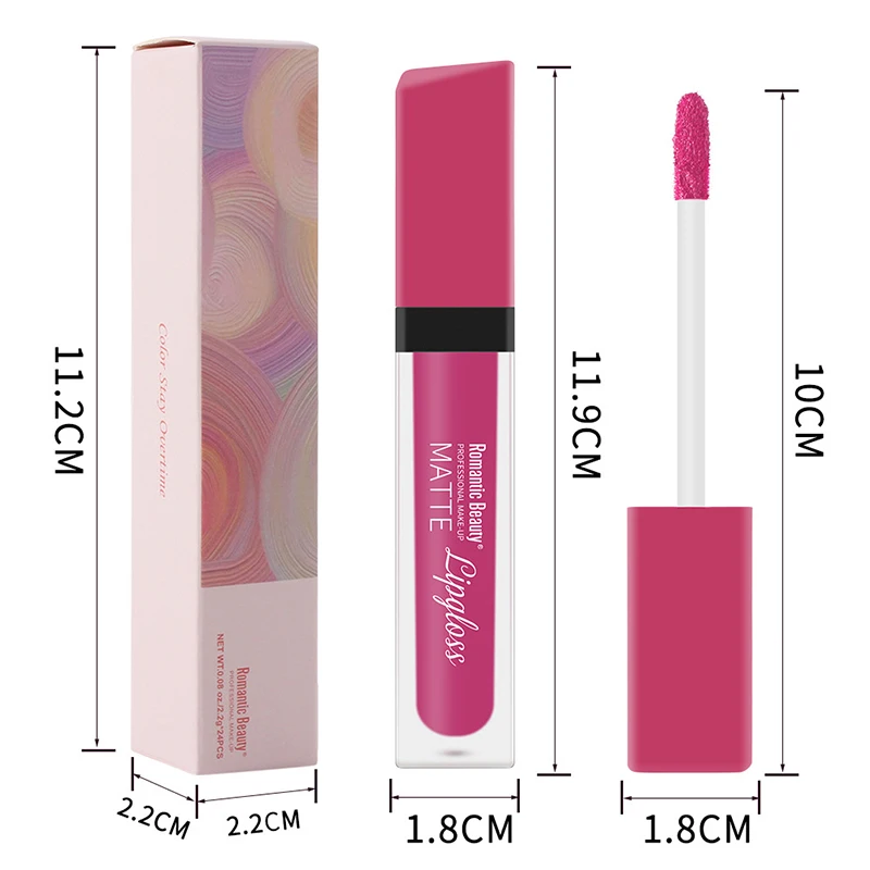 

Velvet Mist Matte Lip Glaze Non-fading Long Lasting Waterproof Silky Nature Not Stick Cup Liquid Lipstick Lip Gloss