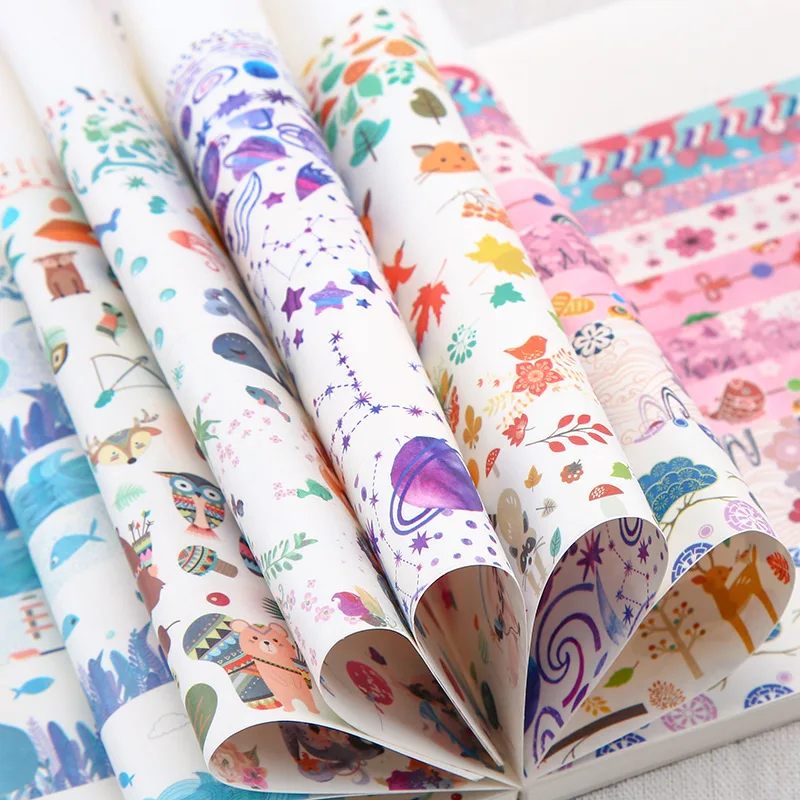 Love song under the stars series Color Washi Masking Tape set Release Paper Stickers Scrapbooking Stationery Decorative | Канцтовары для
