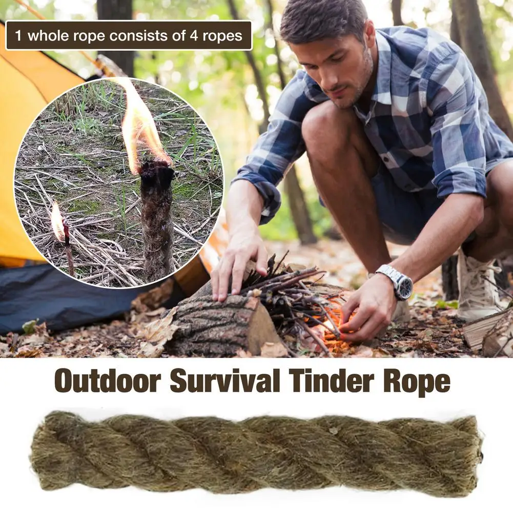 Source Retro Vintage Tinder Rope Lighter Portable Survival S