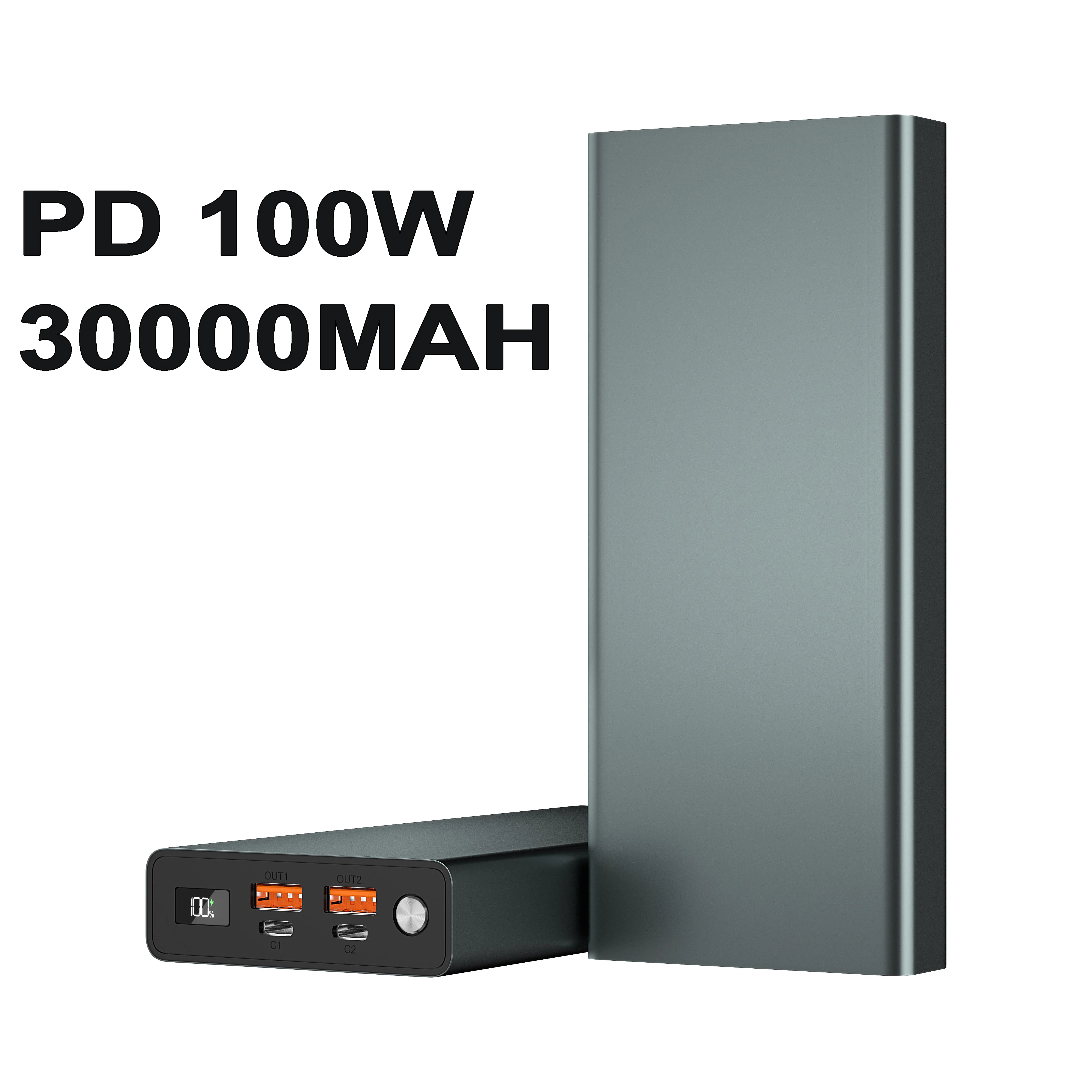 

Внешний аккумулятор PD 100 Вт для ноутбуков, портативное зарядное устройство для ноутбуков Dell, HP, Lenovo, Sony, Samsung
