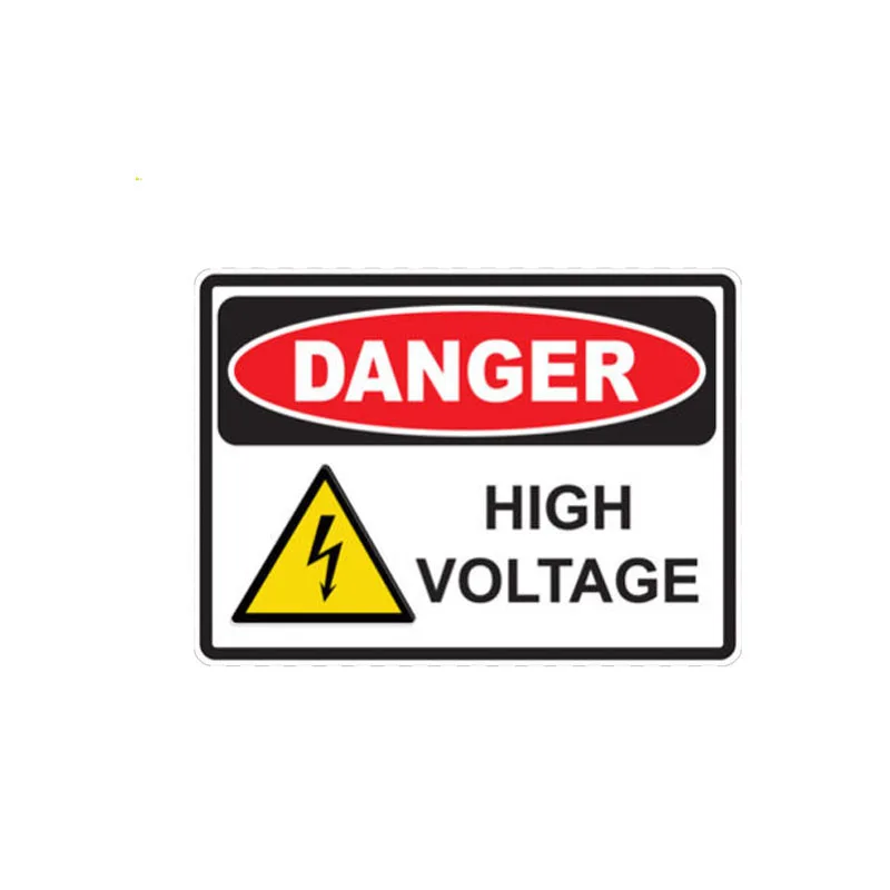 

1 Pcs Warning Car Sticker Danger High Voltage Creative Funny PVC Decal Car Styling Decoration 14CM*10CM