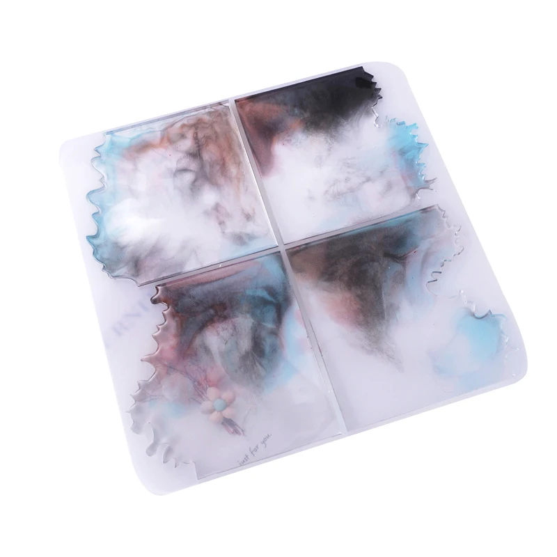 

2Pcs Crystal Epoxy Mold DIY Irregular Setting Table Coaster Whole Board Decorative Base Silicone Mold