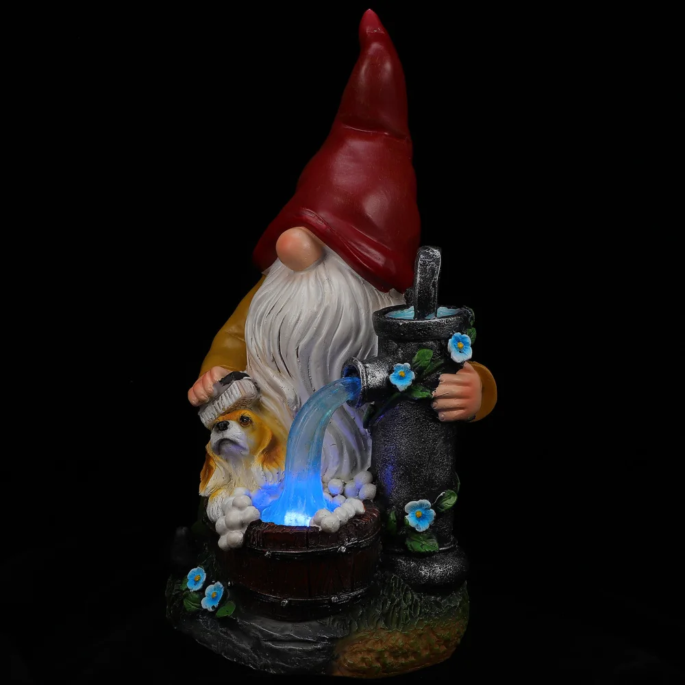 

Solar Yard Light Resin Gnome Garden Light Patio Solar Light Ornamental Lamp