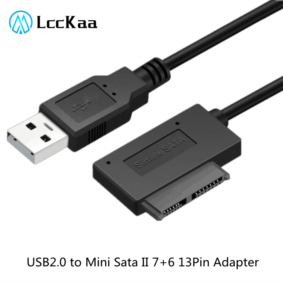 

Адаптер USB 2,0 к Mini Sata II 7 + 6 13Pin кабель конвертера для ноутбука CD/DVD ROM тонкий шнур передачи данных адаптер для ноутбука