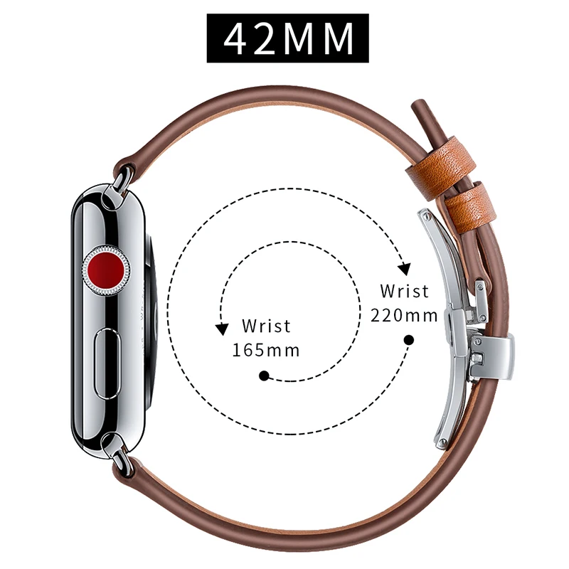Ремешок для часов из натуральной кожи iWatch Apple Watch Series 5 4 3 2 1 38 мм 40 42 сменный ремешок