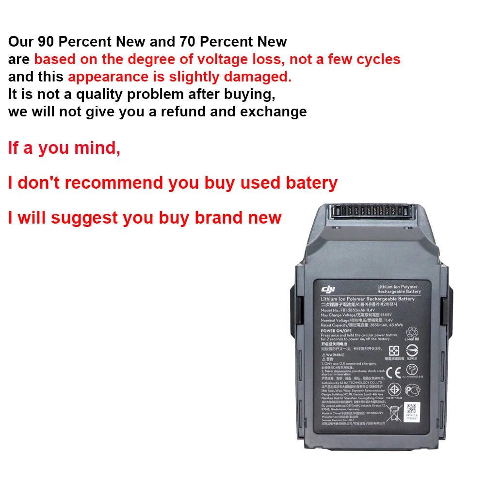 Дополнительный абсолютно новый и используемый оригинальный Mavic Pro