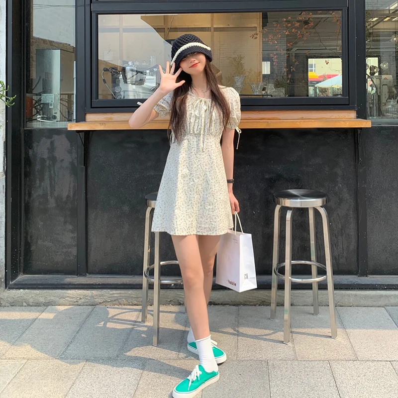 

Inspirational Design Stylish Mori Style Casual Lace up Floral Skirt Women's Clothing 2021 Spring Korean Style High Waist Short