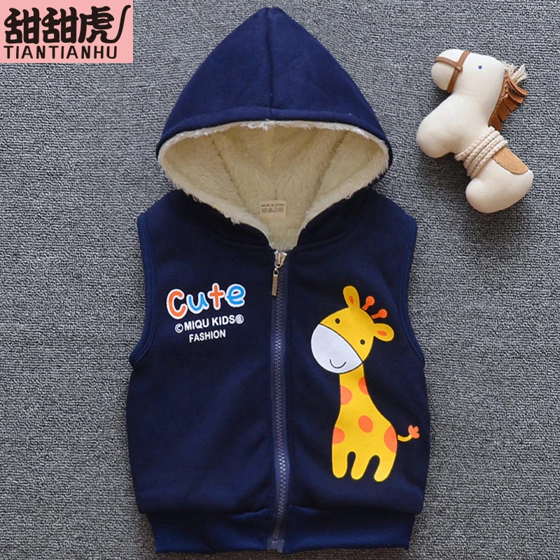 Осенне зимний хлопковый жилет для девочек и мальчиков верхняя одежда куртка без