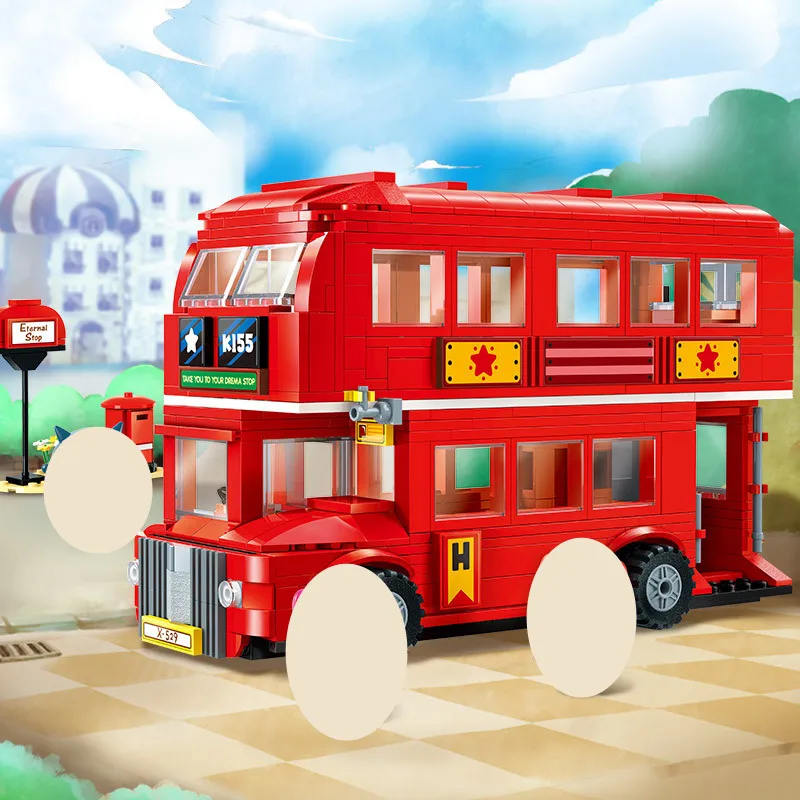 2019 просвечивающий Али карусель из мультфильма город совместимый Строительный