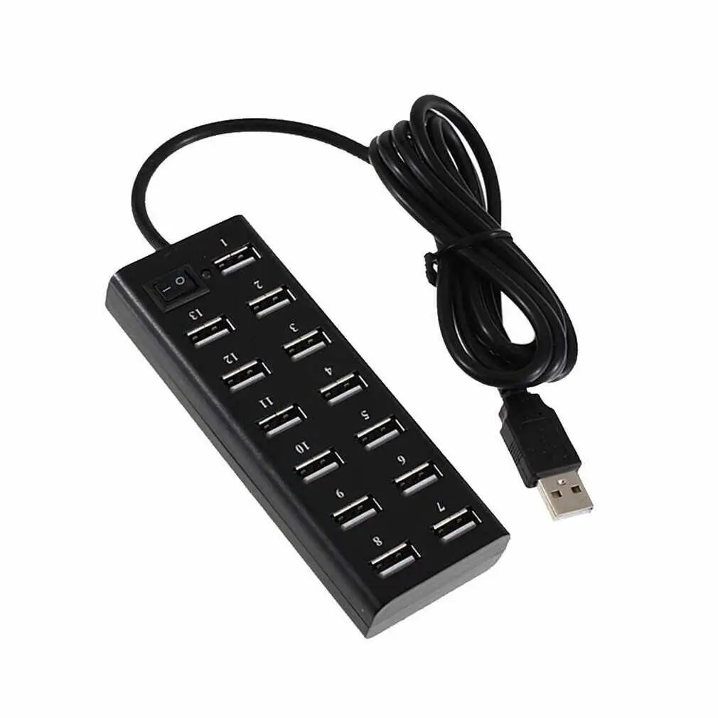 

13 Port High Speed USB 2.0 Hub Expansion Splitter Strip On/Off Switch Plug