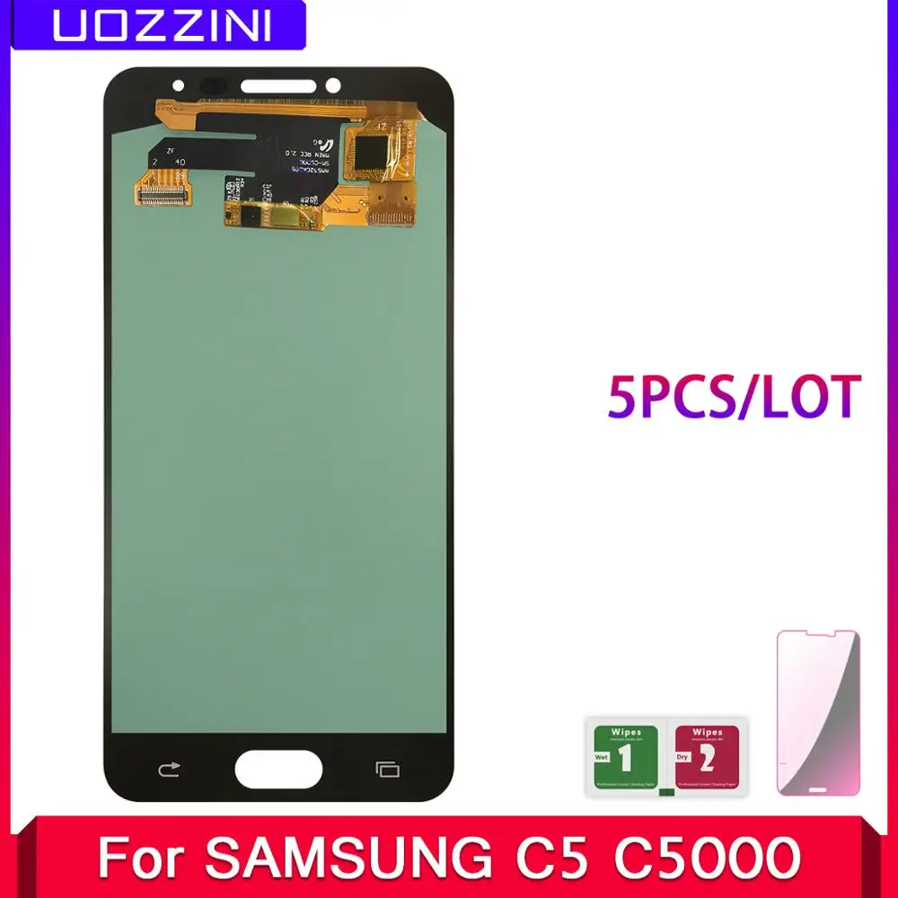 5 шт./лот Super AMOLED для samsung Galaxy C5 C5000 ЖК дисплей кодирующий преобразователь