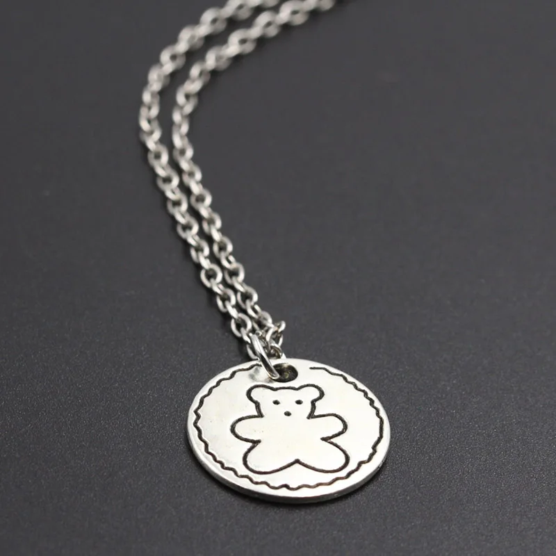 Милый медвежонок кулон цепочка ожерелье сделай сам ручная работа женская мода