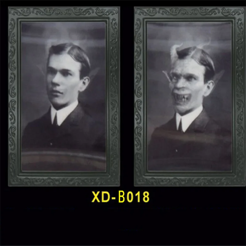38*25 см Новый 3D Призрак фоторамка Ужасы картины трансформировать лицо страшная