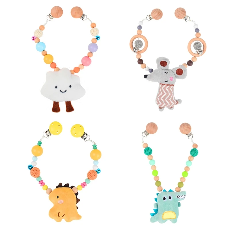 

Baby Stroller Pendant Rattle Pacifier Chain Pram Clip Crochet Beads Infants Nursing Teething Chewing Toys