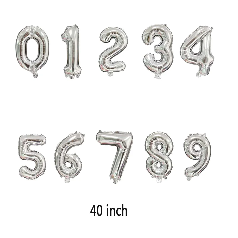 40inch 40-дюймовый светодиод номер Фольга баллоны золотые шары Birhhday вечерние украшения шара с цифрой баллоны аксессуары гелиевый баллон/воздушные шары - Цвет: 40inch