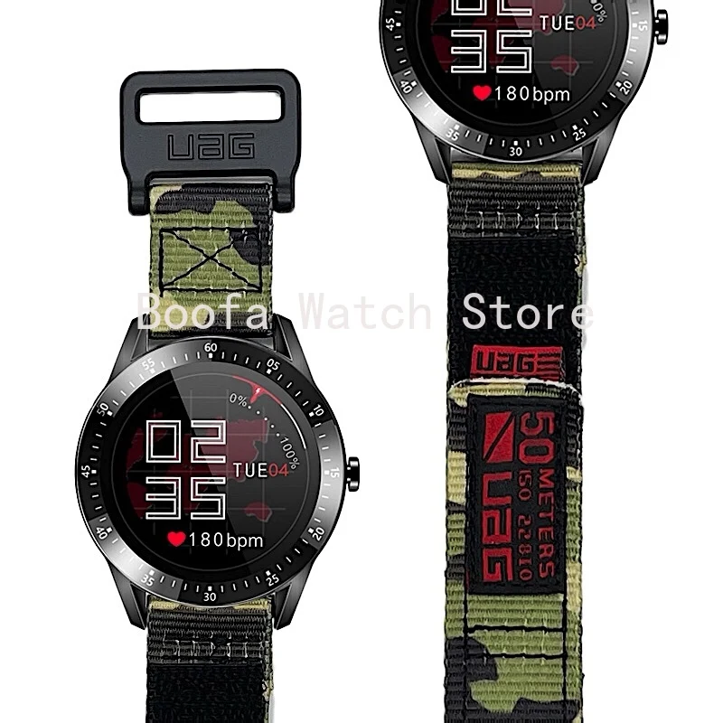 

22 23 24mm Nylon Loop Strap Watchband For Samsung Gear S3 Galaxy Watch For Huawei GT2 46mm Sports Wristband Bracelet Band