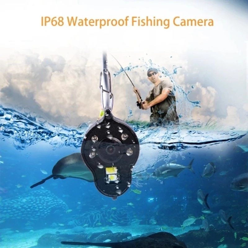 15M Fish Finder Underwater Ice Fishing Camera 5 Inch LCD Monitor with Night-Vision Temperature Direction Depth Display Fu | Электроника