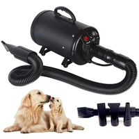 pet dog hair dryer portable pet grooming electric blower dryer adjustable speed heat temperature with 4 nozzles cat fast drying