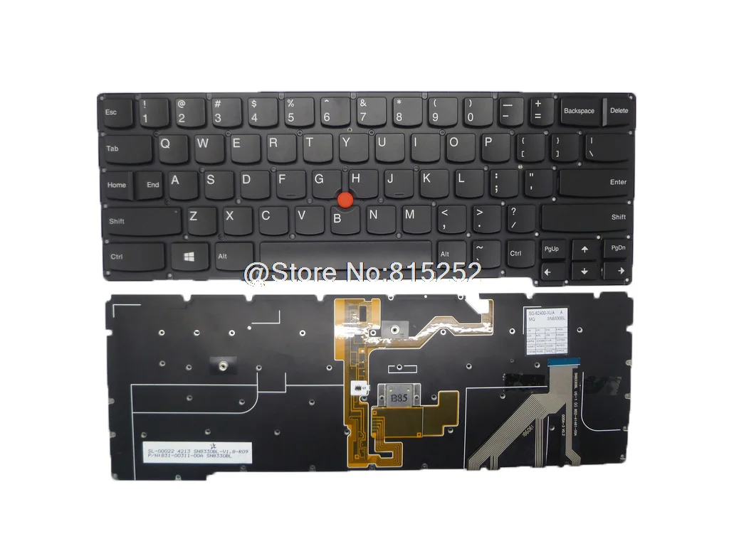 Клавиатура для ноутбука Lenovo Thinkpad NEW X1 Carbon Gen 2 2014 X1C английский SG 62400 2BA США SN8330BL