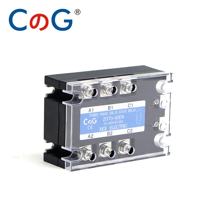 CG 3 фазы 60A 80A 100A DA трехфазный SSR 3-32 В DC контроль 24-480 В AC твердотельное реле SSR DC В AC реле
