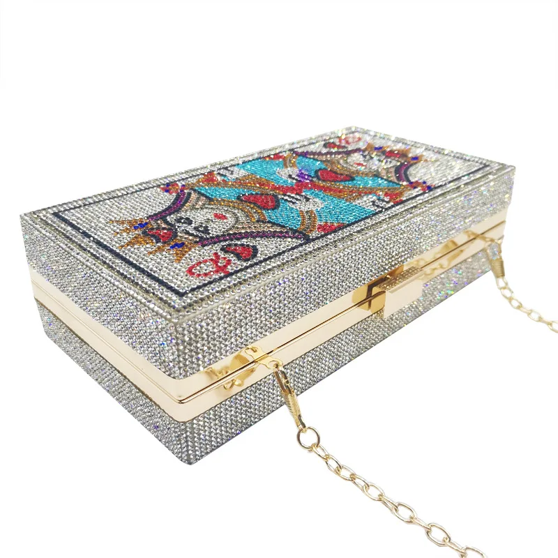 Алмазные долларовые клатчи женские модные маленькие квадратные сумочки кошелек