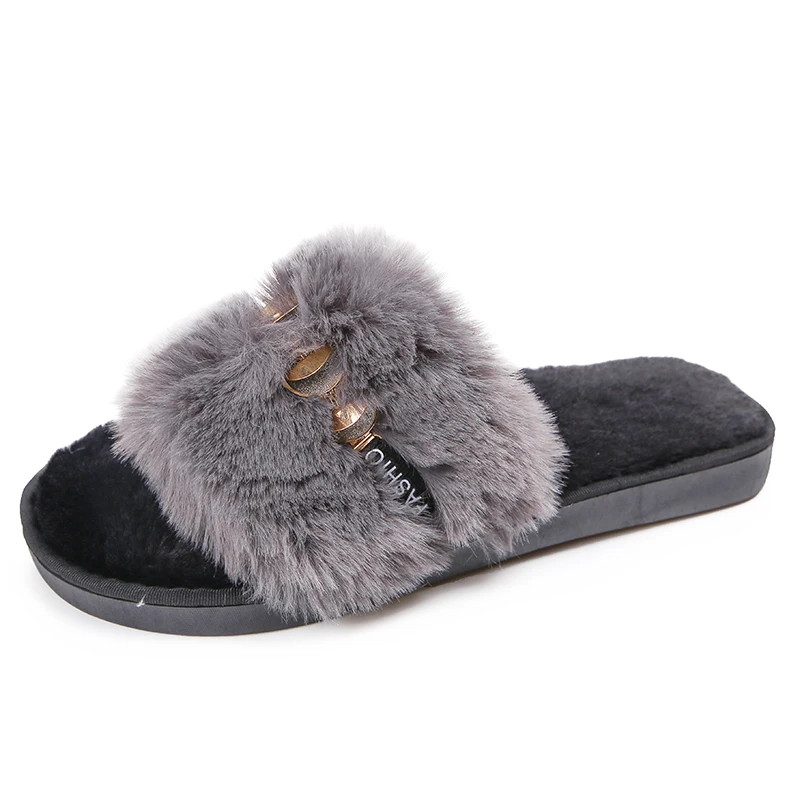 MoneRffi/женские домашние пушистые тапочки женские милые плюшевые вечерние меховые