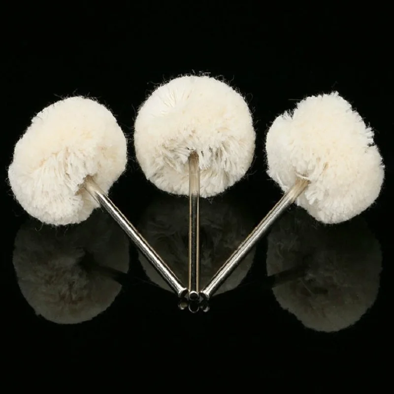 

Wool Polishing Wheel 10pcs Carving Polishing Wheel Rotary Tools 2.35mm Shank Fleece Grinding For Fine Polishing Wood Nuclear
