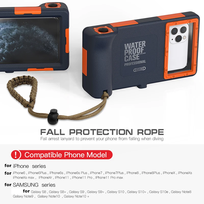 universal for huawei samsung 15m diving bag phone case for iphone 11 12pro waterproof sheath phone case underwater scuba pouch free global shipping